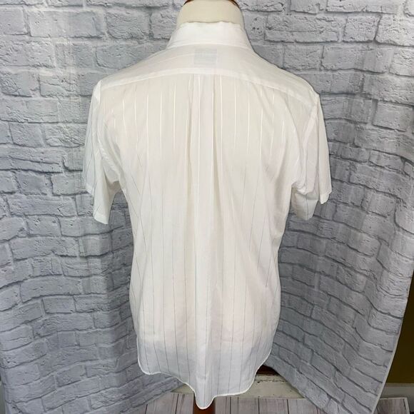 VanHeusen 417 authentic shirtwear short sleeve button down dress shirt neck 17 - Picture 8 of 8